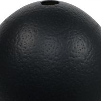Prodotto Decorazione uovo di struzzo soffiato Decorazione pasquale nera Ø12cm H14cm