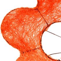 Polsini fiore di sisal arancio Ø25cm 6 pezzi