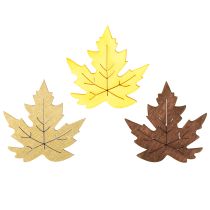 Prodotto Decorazioni sparse foglie d&#39;acero gialle, marroni, platino assortite 4 cm 72 pz