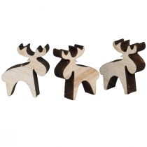 Prodotto Decorazione a dispersione in legno decorazione alce marrone naturale 2x2,5 cm 108 pz