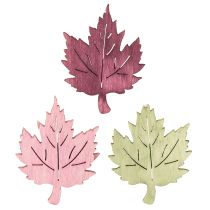 Prodotto Decorazione a dispersione in legno foglie autunnali decorazione da tavolo colorata 3x4 cm 72 pz