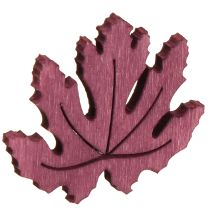 Prodotto Decorazioni sparse in legno foglie autunnali decorazione da tavolo viola rosa verde 4 cm 72 pz