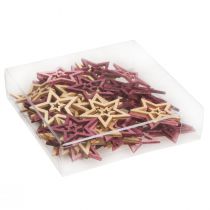 Prodotto Stelle in legno Decorazione natalizia Bacca rosa naturale 8cm 16pz