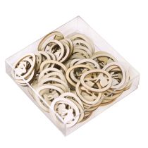 Prodotto Decorazioni pasquali per lavoretti, uovo di coniglio, legno naturale, 4 cm, 72 pezzi