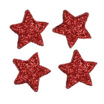 Prodotto Decorazione sparsa stelle rosse 2,5 cm mica 96 pezzi