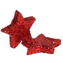Prodotto Decorazione sparsa stelle rosse 2,5 cm mica 96 pezzi