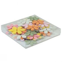 Prodotto Decorazione sparsa fiori in legno decorazione da tavola colorata Ø3-4cm 48 pz