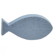 Prodotto Decorazione a dispersione decorazione in legno pesce blu bianco marittimo 3–8 cm 24 pezzi