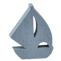 Prodotto Decorazione a dispersione decorazione per barca a vela in legno blu bianco 2 cm–6 cm 24 pz