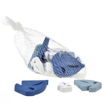 Prodotto Decorazione a dispersione decorazione per barca a vela in legno blu bianco 2 cm–6 cm 24 pz