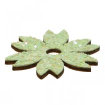 Decorazione a dispersione pezzi sparsi in legno Primavera Pasqua Verde 2–4cm 64p