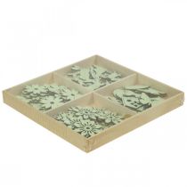 Prodotto Decorazioni sparse pezzi decorativi in legno primavera Pasqua verde 2–4 cm 64 pz