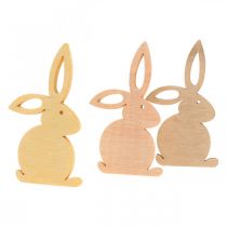 Prodotto Decorazioni sparse in legno, pezzi sparsi di Pasqua, coniglietto pasquale, toni gialli 4 cm, 72 pezzi