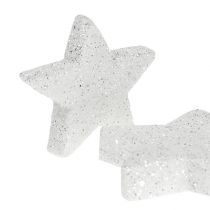 Prodotto Decorazioni sparse stelle bianche con mica 4-5 cm 40 pz
