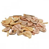 Prodotto Decorazione sparsa uccello decorazione legno primavera giallo/beige/arancione Ø4cm 72 pz