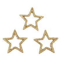 Prodotto Decorazione a dispersione Stelle di Natale glitter dorate Ø4cm 120 pz