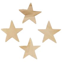 Prodotto Decorazione sparsa Stelle di Natale Stelle in legno naturale Ø5,5 cm 12 pz