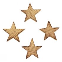 Decorazione sparsa Stelle di Natale Stelle in legno fiammate 5,5 cm 12 pz