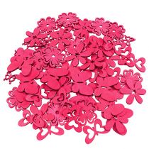 Decorazioni da spargere in legno Rosa Assortiti 2cm - 4cm 72pezzi