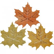 Prodotto Decorazione da tavola autunnale, decorazione sparsa in legno foglia d&#39;acero L4cm 72 pz