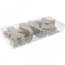 Prodotto Decorazione sparsa Decorazione angelo natalizio glitter oro H8 cm 24 pz