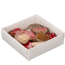 Prodotto Funghi decorativi in legno per la tavola e come idea regalo, 6 cm, 8 pezzi