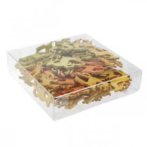 Prodotto Decorazione a dispersione Natale cervo in legno naturale 4×3 cm 72 pz