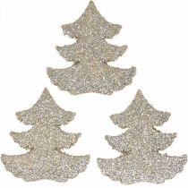 Prodotto Decorazione a dispersione abete di Natale glitter oro 4cm 72p