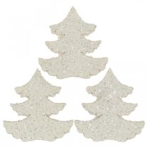Prodotto Decorazioni sparse per albero di Natale glitter bianco 4 cm 72 pz