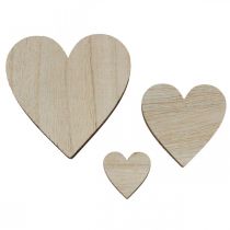 Decorazione da tavolo a forma di cuore in legno con motivo a cuori Natura marrone Decorazione da tavola 29St