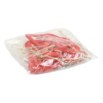 Prodotto Appendiabiti decorativo cuori in legno decorazione in legno rosso 6/8/10/12 cm 16 pz