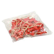 Prodotto Stelle natalizie da appendere Rosso Legno 6/8/10/12cm 16pz