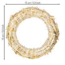 Prodotto Corona di paglia ghirlanda vuota fatta di paglia paglia 15/3cm 2 pezzi