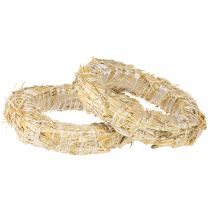 Prodotto Ghirlanda di paglia grezza, base per ghirlanda di paglia, anello di paglia 15/3 cm, 2 pezzi