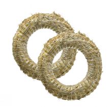 Prodotto Corona di paglia Corona decorativa romana di paglia 18/3 cm 2 pezzi
