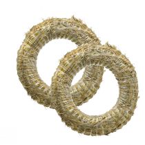 Prodotto Corona di paglia corona decorativa romana in paglia 18/3cm 2pz