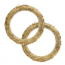 Prodotto Ghirlanda di paglia ghirlande di paglia per ghirlande da porta 25/4cm 2pz