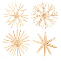 Prodotto Stelle in paglia Decorazioni per albero di Natale Ø10-11cm 12 pz