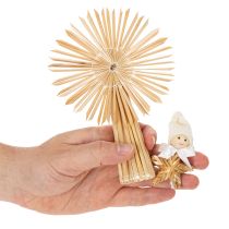Prodotto Set di stelle di paglia per decorazioni natalizie per albero di Natale, 35 pezzi.