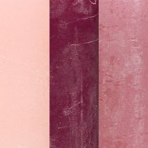 Prodotto Candele Pillar 3 Colori Berry, Varie Dimensioni, Confezione Da 12