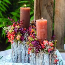 Prodotto Candele a colonna 3 colori marroni varie misure 12 pz