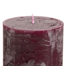 Prodotto Candele a colonna color bordeaux, 70x80 mm, confezione da 4, per decorazioni eleganti e lunga durata di combustione