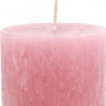 Prodotto Candele tinta unita candela rustica rosa antico 80×110 mm 4 pz