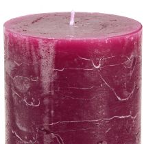 Prodotto Set di 12 candele a colonna nei toni delle bacche, tinte in massa, 70x120 mm - Versatile decorazione per la casa