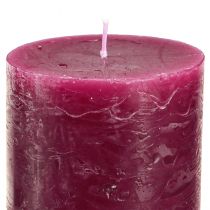 Prodotto Set di 12 candele a colonna, colore pieno, schema di colori bacca, candele decorative per l'arredamento della casa, 70×80 mm