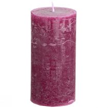 Prodotto Candele a colonna tinta unita Candele Berry viola 50×100 cm 4 pz