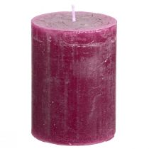 Prodotto Candele a colonna tinta unita Candele Berry viola 60×80 mm 4 pz