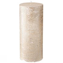 Prodotto Candele a colonna tinta unita oro chiaro 85×200 mm 2 pz