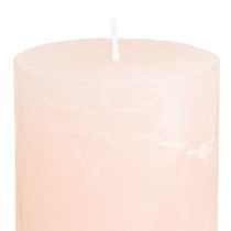 Prodotto Candele a colonna, rosa chiaro tinta unita, 60×100 mm, set da 4, candele decorative per Pasqua e matrimoni