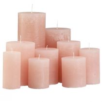Prodotto Candele a colonna tinta unita rosa chiaro varie dimensioni